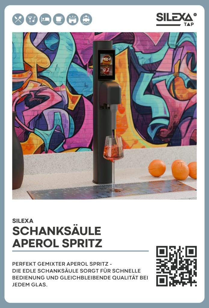 SILEXA Schanksäule Aperol Spritz